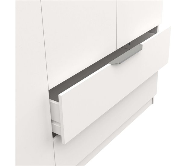 Armario Dormitorio Ghost 8 Puertas y 2 Cajones Blanco