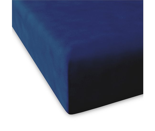 Sábana bajera de algodón CASUAL Azul Marino