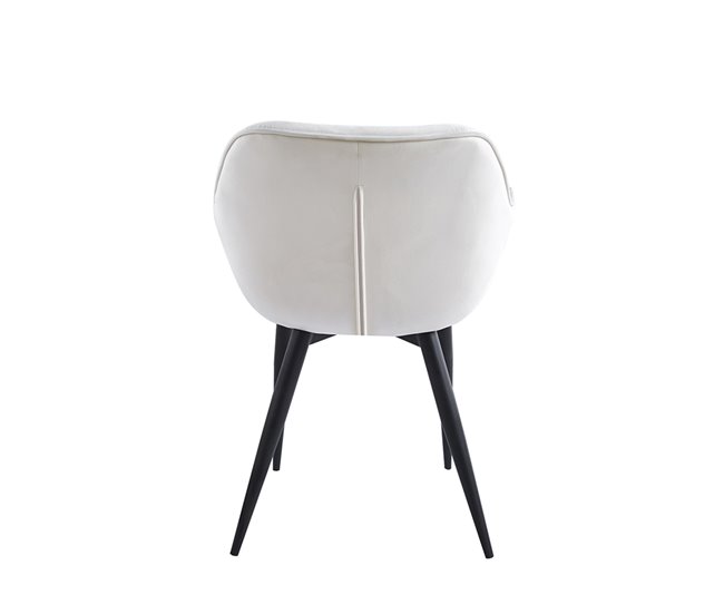 Silla Zandel Black Terciopelo Beige
