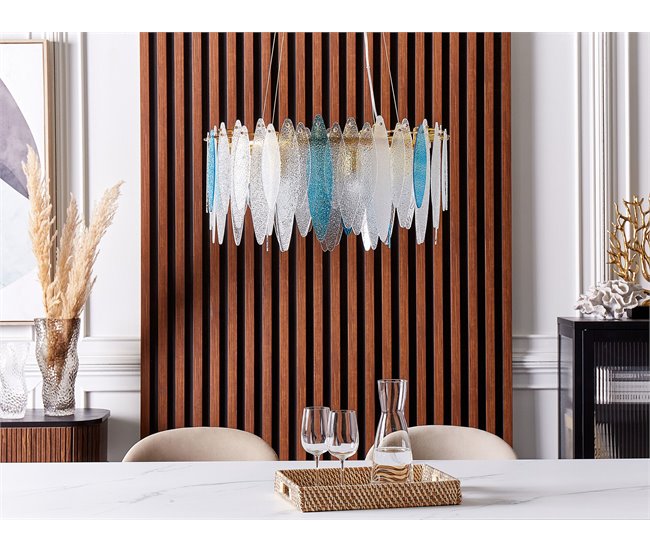 Beliani Lámpara araña MALACCA Multicolor