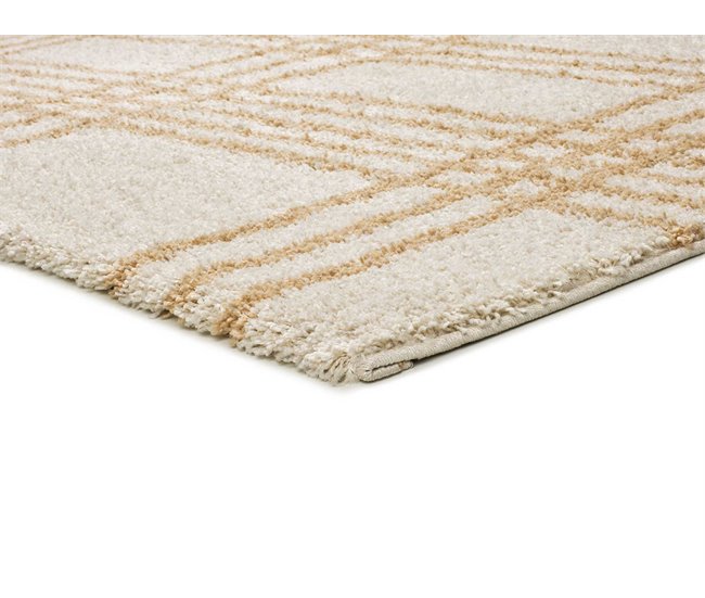 Alfombra shaggy de estilo nórdico HELIA - ATTICGO 133x190 Beige