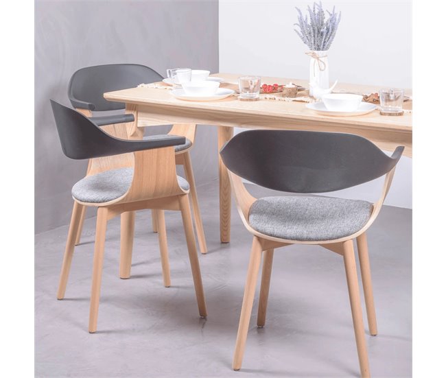 Silla de diseño nórdico en madera de fresno - Hut Madera