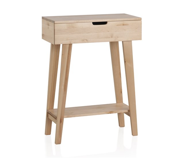 Mesa auxiliar de madera natural Natural