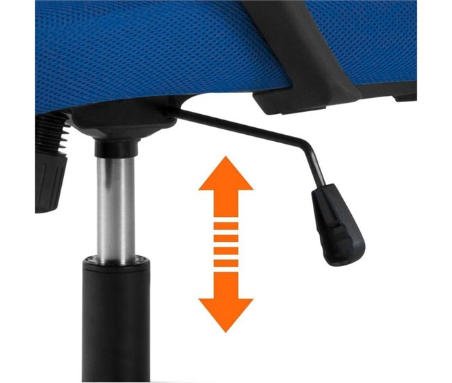Silla Oficina Saray Giratoria Con Brazos Azul