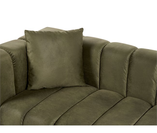 Beliani Chaise longue izquierdo Terciopelo LANNILS Beige