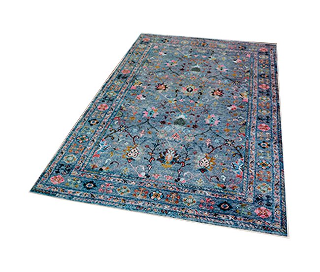 Alfombra De 180 X 280Cm 280x180 Gris Azul