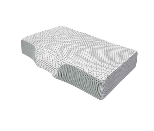 Almohada Antiarrugas ERGO con Funda de Almohada de seda Blanco