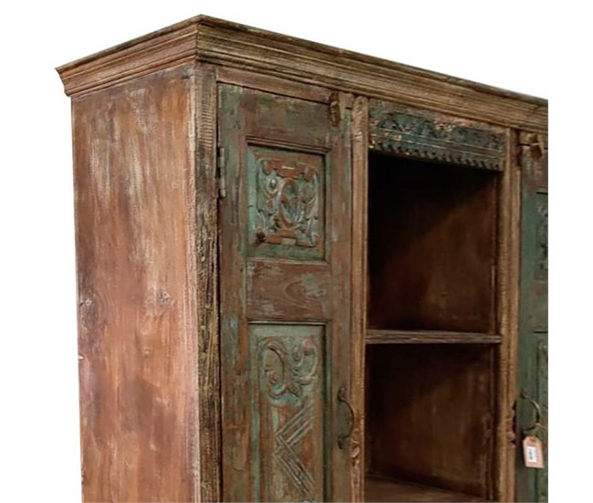 Armarios Auxiliar Estantería de madera y metal Marron