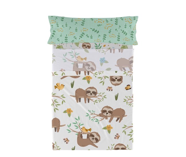 Happy sloth Juego de sábana 