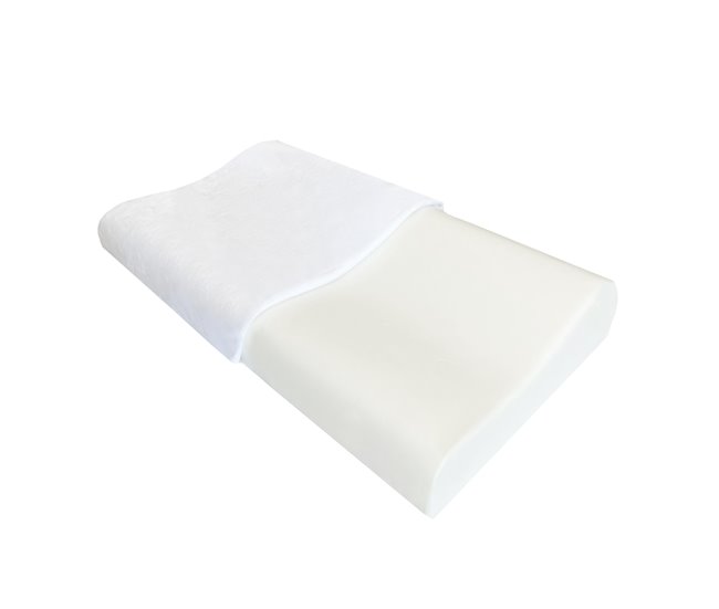Acomoda Textil – Almohada Viscoelástica Cervical para Cuello. Blanco
