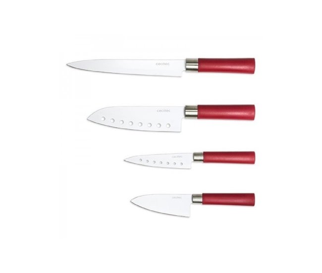 Cuchillos Santoku Cerámicos Cecotec Rojo