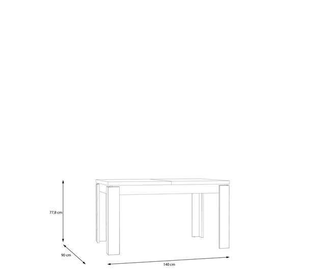 Mesa de comedor extensible VERONA roble Roble