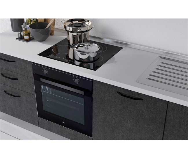 Cocina GILDA 2.0 derecha Madera/ Gris Oscuro