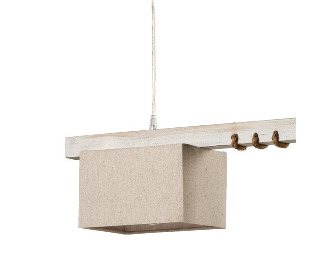 Lámpara techo GEA 2 luces 22w 100x80x15cm beige Marron