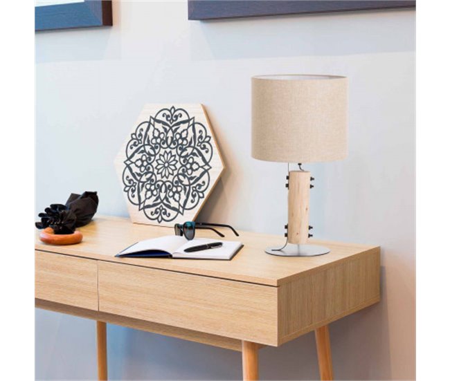 Lámpara de Mesa Natural Magma 30x30x55cm O91 Conforama