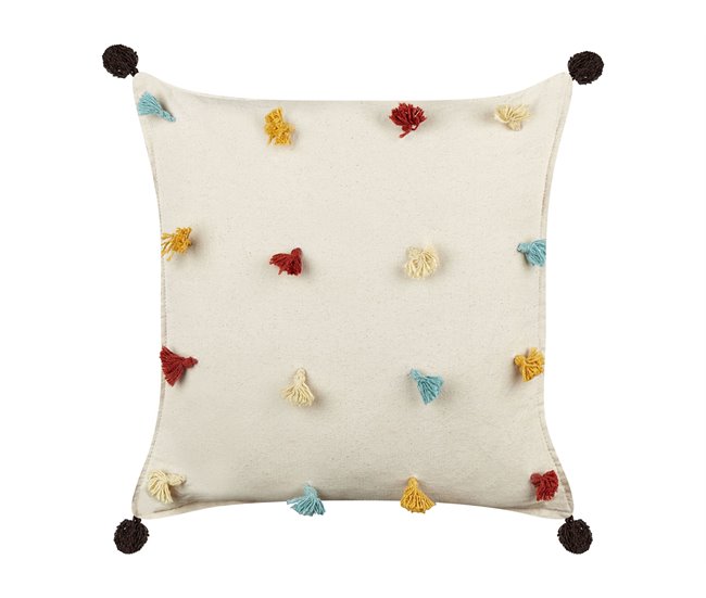 Beliani Cojín decorativo FUSSEL Beige