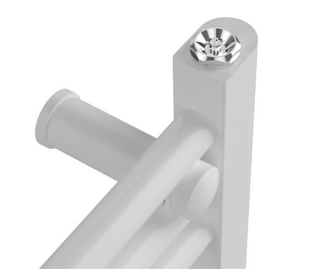 Radiador toallero mural Voss 655 W 24 tubos acero Blanco
