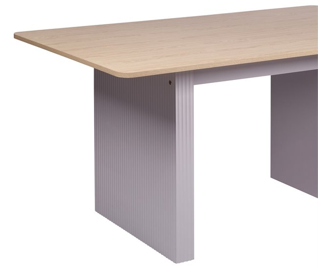 Mesa de comedor fija color roble SELENA Roble
