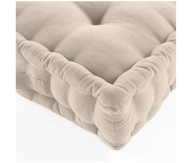 Acomoda Textil – Cojín de Suelo Acolchado con Asa (1 Unidad) 50x50 Beige