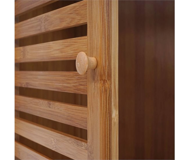 Mueble de baño de bambú mueble estantería SDB04021 Marron Claro