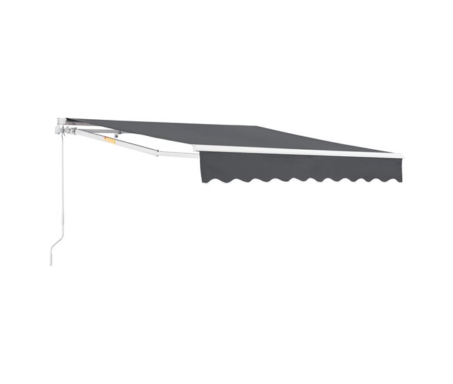 Toldo Articulado Bitonto Retráctil Manual 350x250 Gris Oscuro