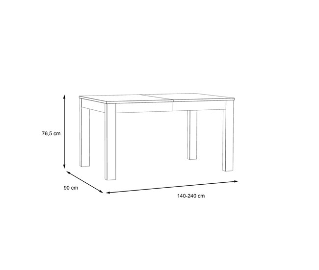Mesa comedor extensible MONTREAL blanco Blanco Brillo