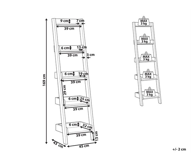 Beliani Librería MOBILE DUO Marron