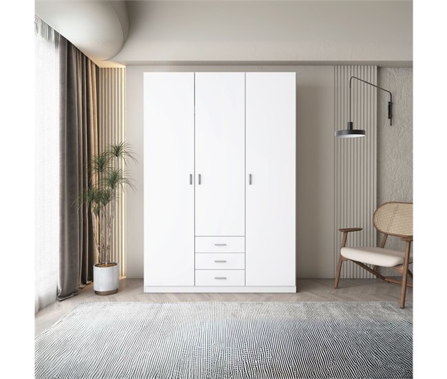 Armario Roma  puertas +  cajones 150 Blanco