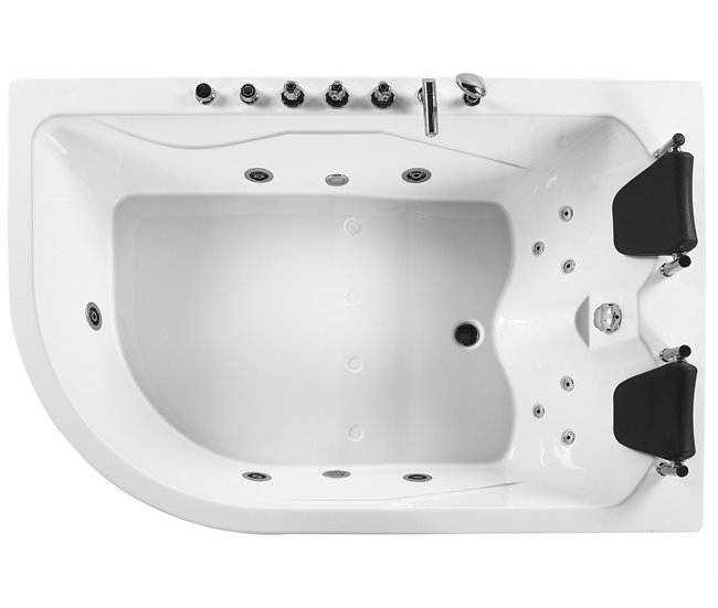 Beliani Bañera esquinera CALAMA 120x180 Blanco