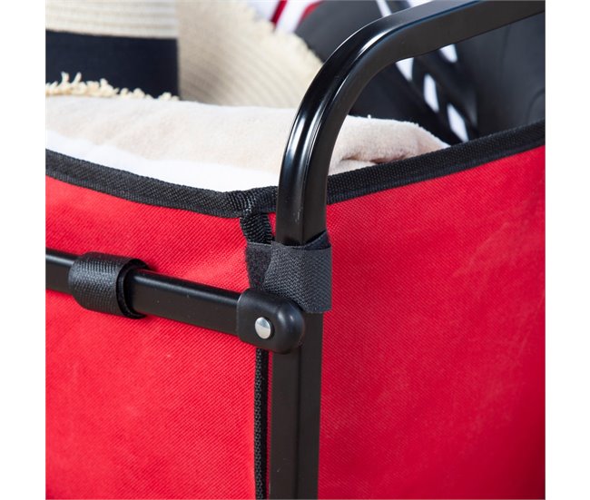 Aktive Carro playa plegable Rojo