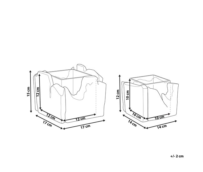 Beliani Candelero PLATEROS Marron