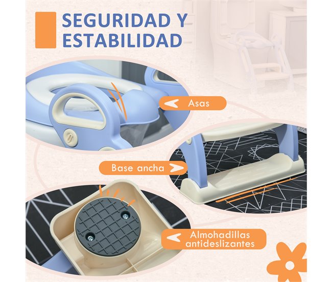 Adaptador para Niños PP, PVC ZONEKIZ, hogar - baño Azul