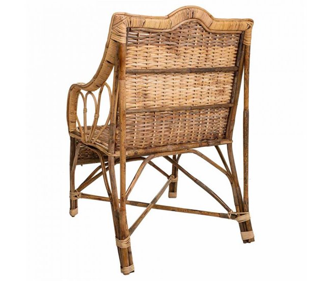Sillón de bambú y ratán Marron