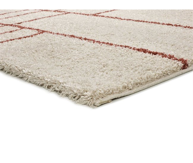 Alfombra shaggy geométrica HELIA - ATTICGO 80x150 Cobre