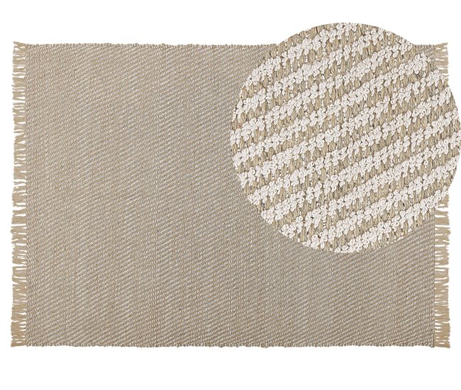 Beliani Alfombra de pelo corto ALADAG 140x200 Beige