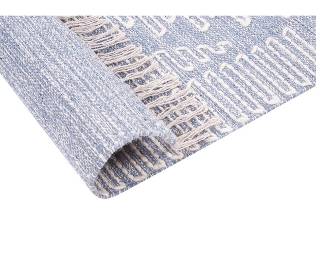Beliani Alfombra de pelo corto ANSAR 80x150 Blanco/ Beige