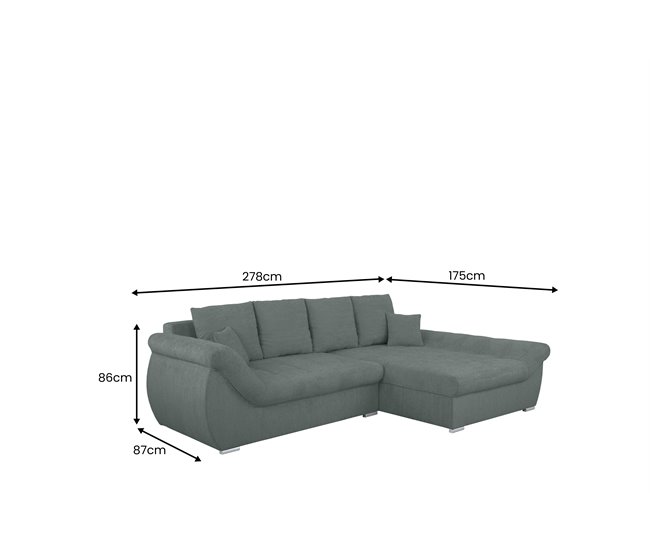 Chaise longue con cama y arcón EDEN Verde