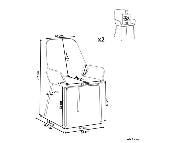 Beliani Silla de comedor LOVERNA Verde