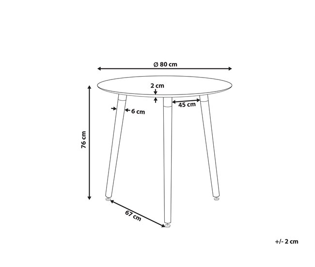 Beliani Mesa de comedor BOMA Blanco