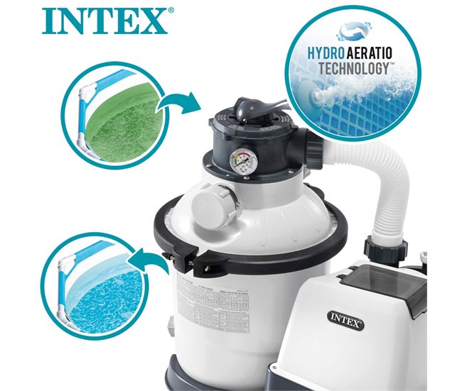 Depuradora de arena INTEX Krystal Clear 5.700 l/h 0,25 hp Gris