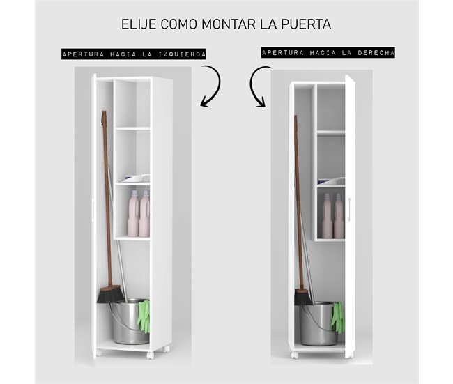 Armario Hogar 1 Puerta 42 Blanco