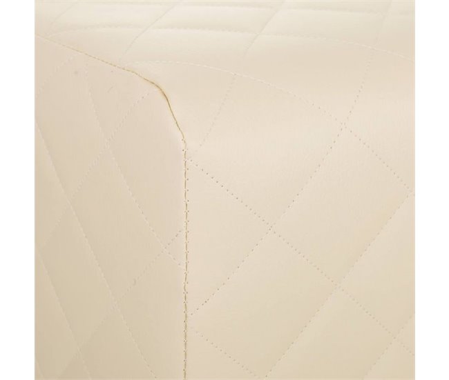 Taburete tapizado Beige