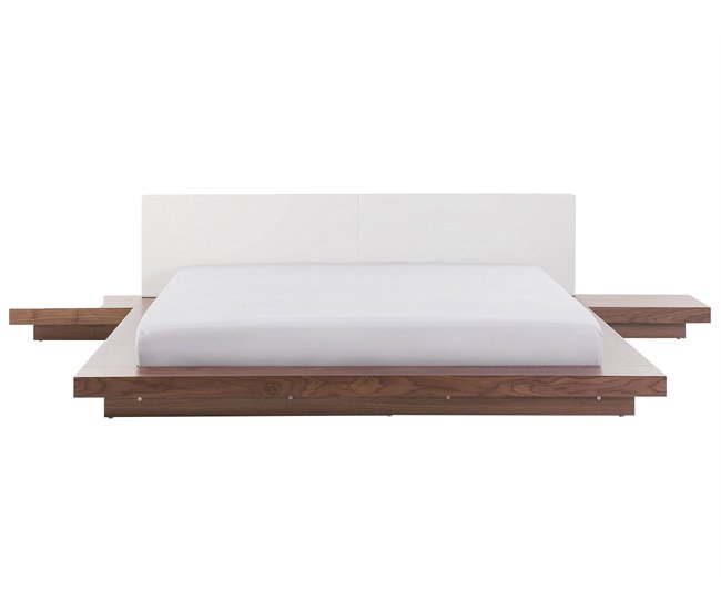 Beliani Cama LED MDF ZEN 328x229 Marron