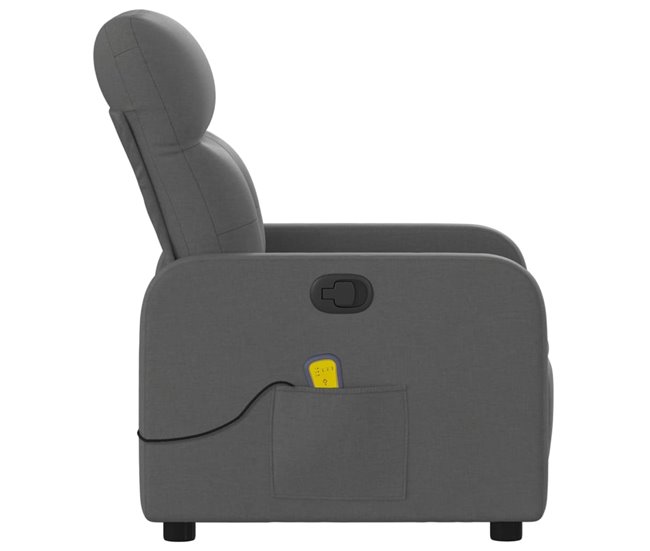 Sillón Reclinable De Masaje Gris Oscuro