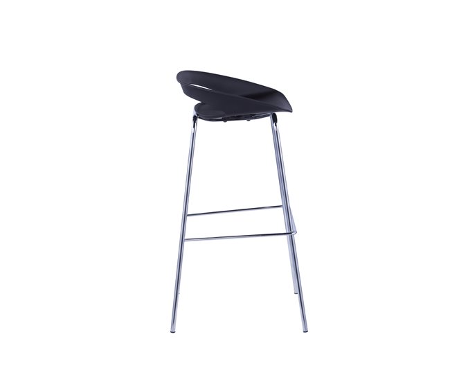 Taburete alto STAR fijo 86,5 cm de alto Negro