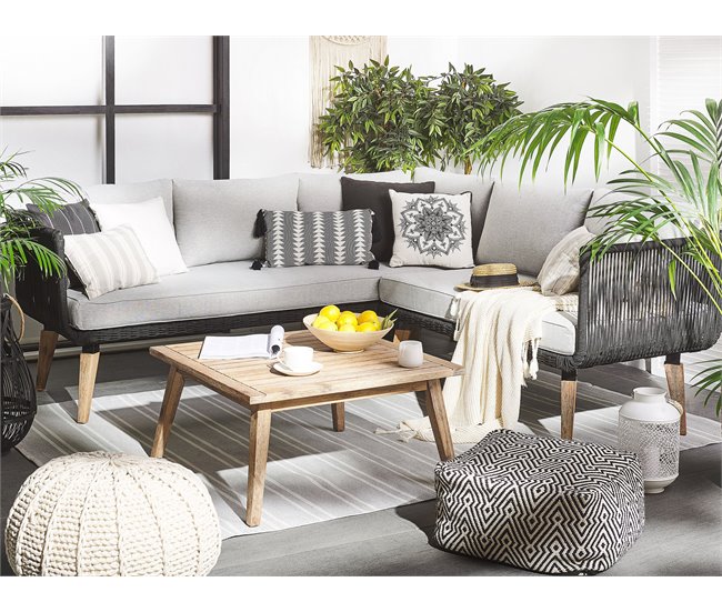 Beliani Conjunto de jardín ALCAMO Crema