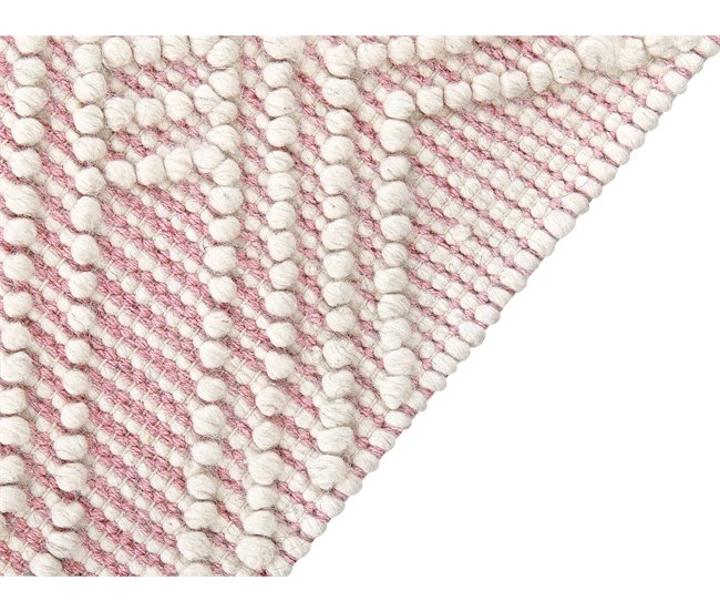 Beliani Alfombra de pelo corto ADANA 160x230 Rosa Talco