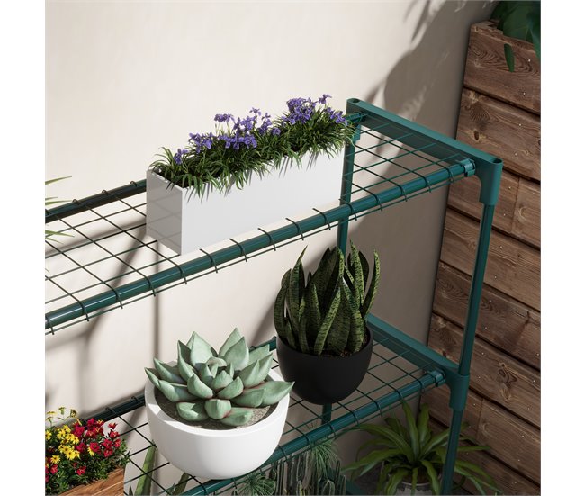 Estantería para Plantas Acero Outsunny Verde