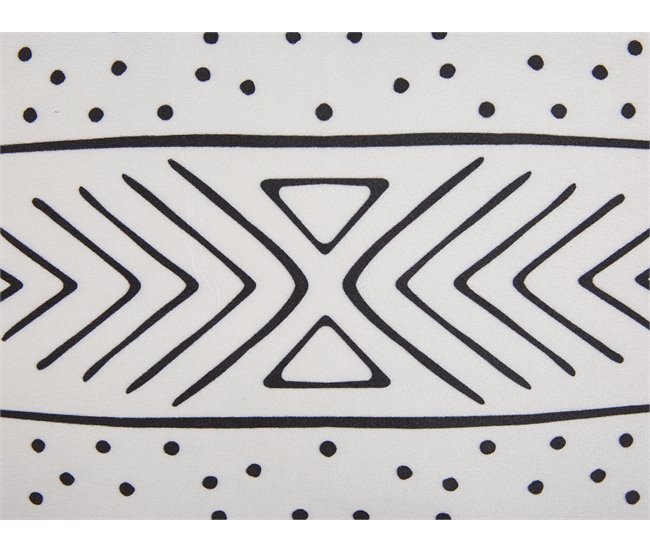 Beliani Cojín decorativo SCHEFFLERA 45x45 Blanco/ Negro