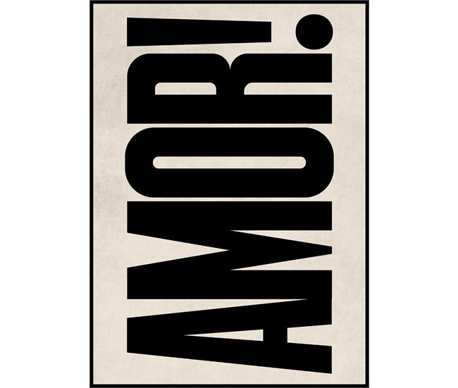 Cuadro deco art AMOR 50x70cm marca MARCOMUEBLE  Negro